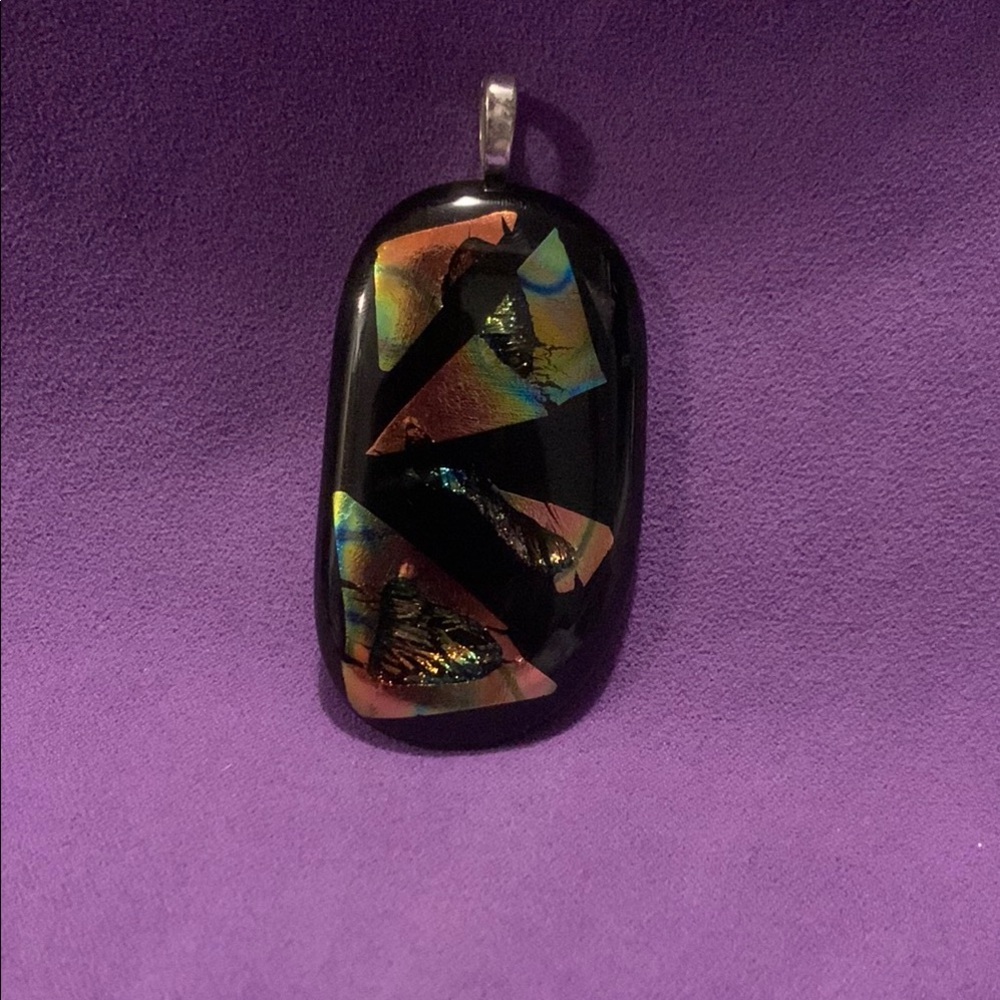 Colorful large Glass Pendant